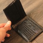 Ví handmade da cá sấu cao cấp dáng ngang 2 mặt Lano VCSTK010