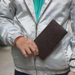 Ví cầm tay nam 2 gấp handmade khâu tay thủ công Lano VCTK06