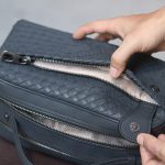 Túi da đan cầm tay dạng hộp dáng ngang Lano CLT68