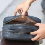 Túi da đan cầm tay dạng hộp dáng ngang Lano CLT68