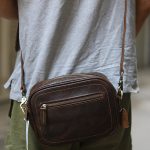 Túi da nam mini đeo chéo Lano Kt197