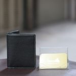 Ví da nam handmade khâu tay thủ công dáng đứng có ngăn zip Lano VDNTK014