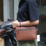 Clutch da thật cầm tay 1 khoá handmade khâu tay thủ công 100% Lano CLTK03