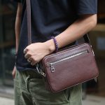 Clutch da thật cầm tay 1 khoá handmade khâu tay thủ công 100% Lano CLTK03