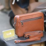 Clutch da thật cầm tay 1 khoá handmade khâu tay thủ công 100% Lano CLTK03