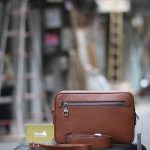 Clutch da thật cầm tay 1 khoá handmade khâu tay thủ công 100% Lano CLTK03