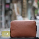 Clutch da thật cầm tay 1 khoá handmade khâu tay thủ công 100% Lano CLTK03
