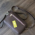 Clutch da thật cầm tay 1 khoá handmade khâu tay thủ công 100% Lano CLTK03 nằm ngang