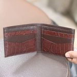 Ví nam handmade cao cấp da dê phối cá sấu Lano VDNTK018