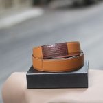 Dây thắt lưng da bò epsom handmade cao cấp TLH02