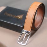 Dây thắt lưng da bò epsom handmade cao cấp TLH02