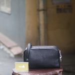Túi golf cầm tay handmade 2 ngăn khoá da thật cao cấp Lano CLTK08