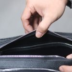 Túi golf cầm tay handmade 2 ngăn khoá da thật cao cấp Lano CLTK08