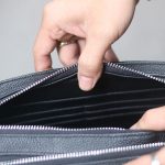 Túi golf cầm tay handmade 2 ngăn khoá da thật cao cấp Lano CLTK08