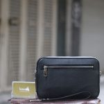 Túi clutch cầm tay da bò epsom ngoại khoá vân tay Lano CLTK11