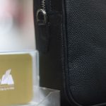 Túi clutch cầm tay da bò epsom ngoại khoá vân tay Lano CLTK11