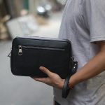 Túi clutch cầm tay da bò epsom ngoại khoá vân tay Lano CLTK11