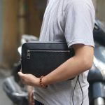 Túi clutch cầm tay da bò epsom ngoại khoá vân tay Lano CLTK11