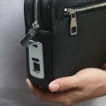 Túi clutch cầm tay da bò epsom ngoại khoá vân tay Lano CLTK11