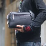Túi Clutch handmade cầm tay da thật cao cấp 1 khoá kéo Lano CLTK09