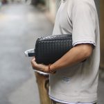 Túi clutch golf 1 khoá kéo da đan cầm tay thời trang sang trọng Lano CLT70