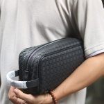 Túi clutch golf 1 khoá kéo da đan cầm tay thời trang sang trọng Lano CLT70