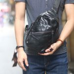 Túi nam đeo trước ngực da bò cao cấp Lano TDL88