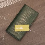 Ví cầm tay da cá sấu handmade khâu tay thủ công 100% Lano VCSTK015