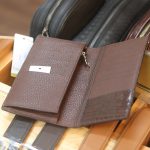 Ví cầm tay da cá sấu handmade khâu tay thủ công 100% Lano VCSTK015