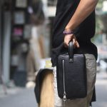 Túi da nam đeo chéo kết hợp cầm tay handmade khâu tay thủ công nhỏ gọn tiện lợi Lano CLTK012