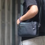 Túi da nam đeo chéo kết hợp cầm tay handmade khâu tay thủ công nhỏ gọn tiện lợi Lano CLTK012