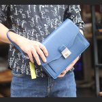 Clutch nam handmade da bò cao cấp khoá số bảo mật khâu tay thủ công Lano CLTK018