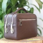 Túi golf 2 khoá số da togo cao cấp handmade khâu tay thủ công Lano CLTK019
