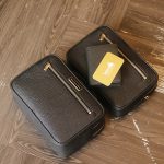Túi golf 2 khoá số da togo cao cấp handmade khâu tay thủ công Lano CLTK019