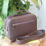 Túi golf 2 khoá số da togo cao cấp handmade khâu tay thủ công Lano CLTK019