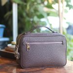 Túi golf 2 khoá số da togo cao cấp handmade khâu tay thủ công Lano CLTK019