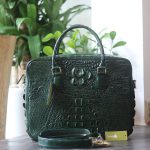 Cặp da nam công sở xách tay đeo chéo da cá sấu cao cấp Lano CDCS01