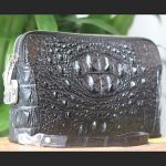 Clutch cá sấu nam khoá số hông Lano CLTCS01