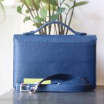 Clutch cầm tay kết hợp đeo chéo da thật handmade khâu tay thủ công Lano CLTK021