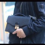 Clutch cầm tay kết hợp đeo chéo da thật handmade khâu tay thủ công Lano CLTK021
