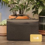 Clutch cầm tay kết hợp đeo chéo da thật handmade khâu tay thủ công Lano CLTK021