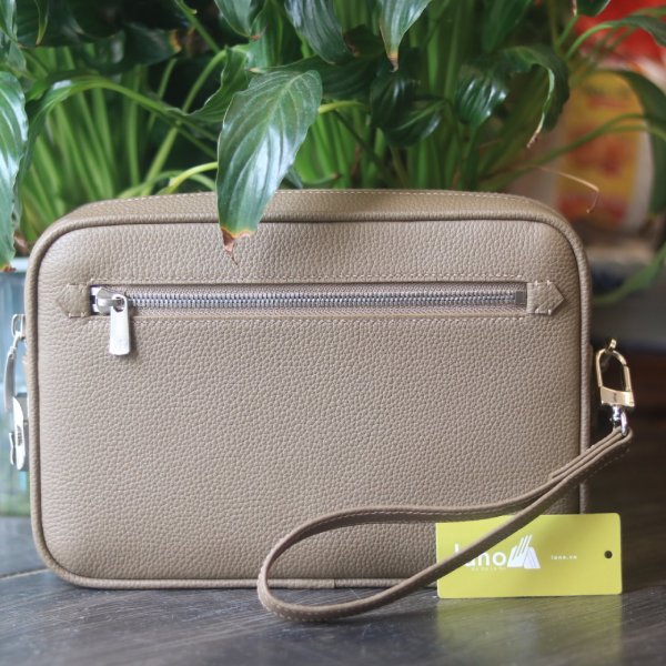 Túi clutch cầm tay da bò cao cấp khoá số bảo mật Lano CNTK022 màu eutope