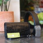 Ví cầm tay da cá sấu handmade khâu tay thủ công Lano VCTK011