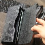 Ví cầm tay da cá sấu handmade khâu tay thủ công Lano VCTK011