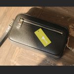 Clutch nam handmade khoá vân tay da thật cao cấp Lano CLTK024