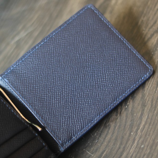 Ví kẹp tiền da bò cao cấp handmade khâu tay thủ công Lano VKT03 mặt trong