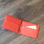 Ví kẹp tiền da bò cao cấp handmade khâu tay thủ công Lano VKT03 mặt trong