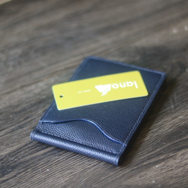 Ví kẹp tiền da bò cao cấp handmade khâu tay thủ công Lano VKT03 từ trên xuống