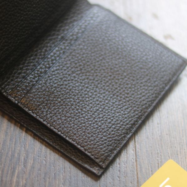 Ví nam nhỏ gọn tiện lợi da togo ngoại lano màu đen vdntk029 ngăn thẻ