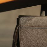 Clutch da bò cao cấp handmade khâu tay thủ công Lano CLTK029 màu nâu góc cạnh sắc nét 1